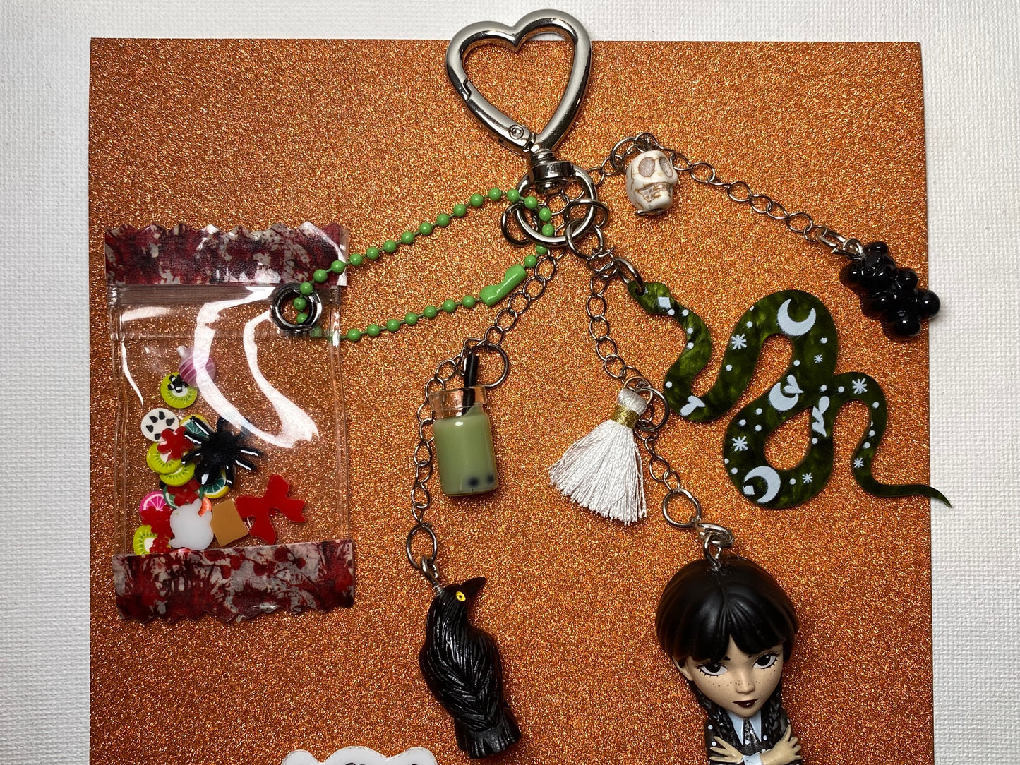 WEDNESDAY KEYCHAIN OR BAG CHARM SNAKE