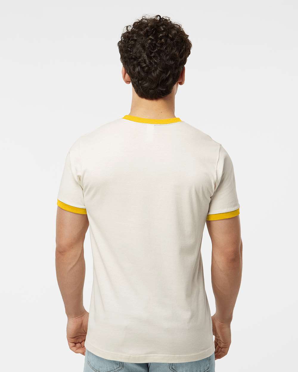 DON'T BE A DICK RINGER TEE MUSTARD COLOR