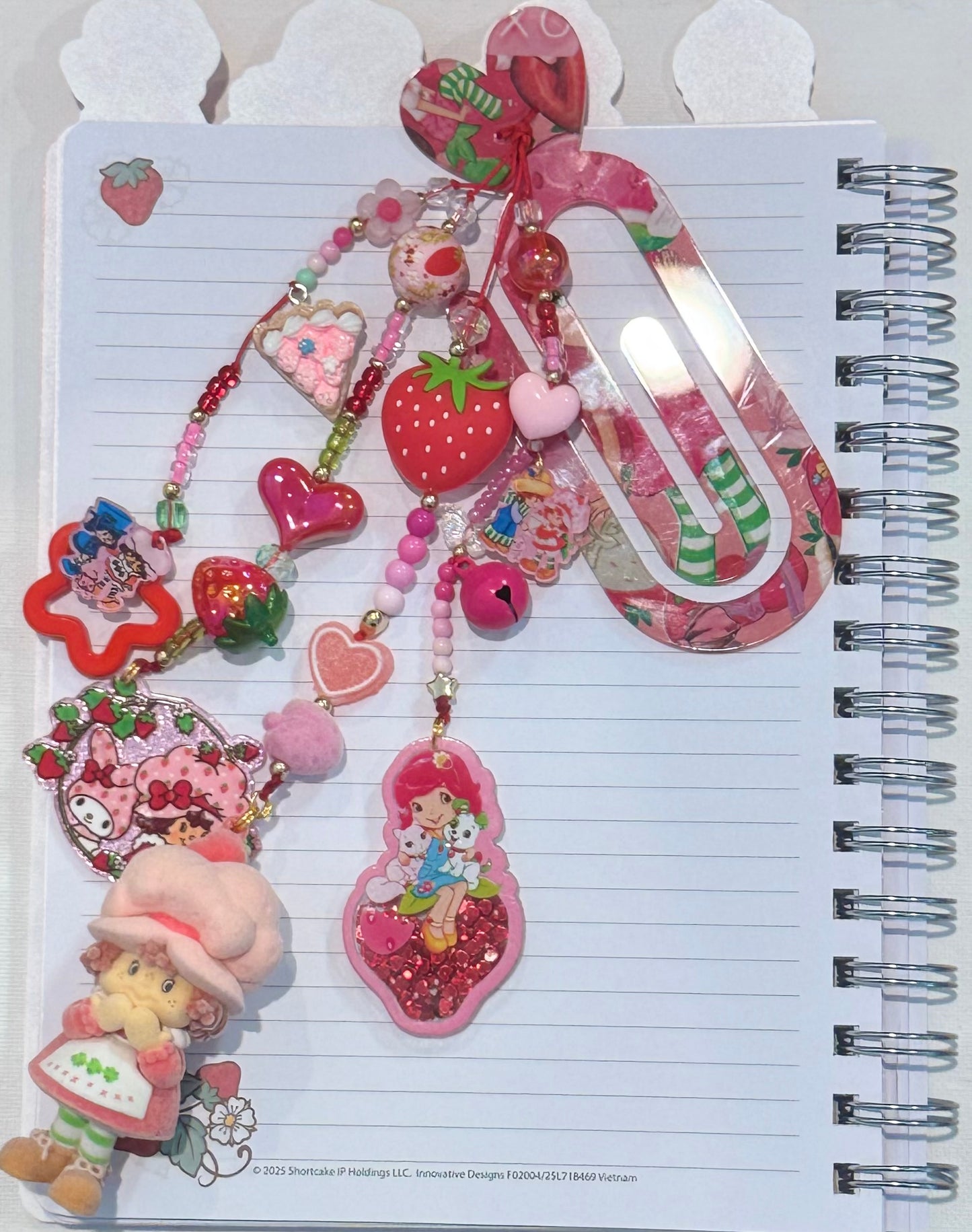 STRAWBERRY GIRL BOOKMARK CHARM & BAG CHARM
