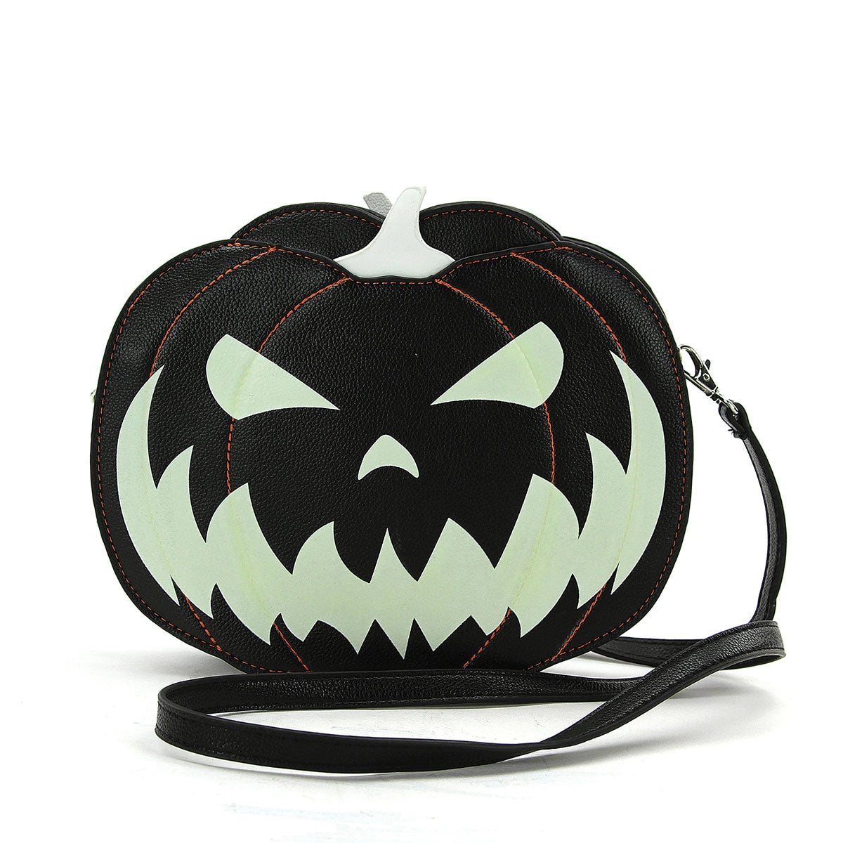 GLOW IN THE DARK JACK O LANTER CROSSBODY BAG