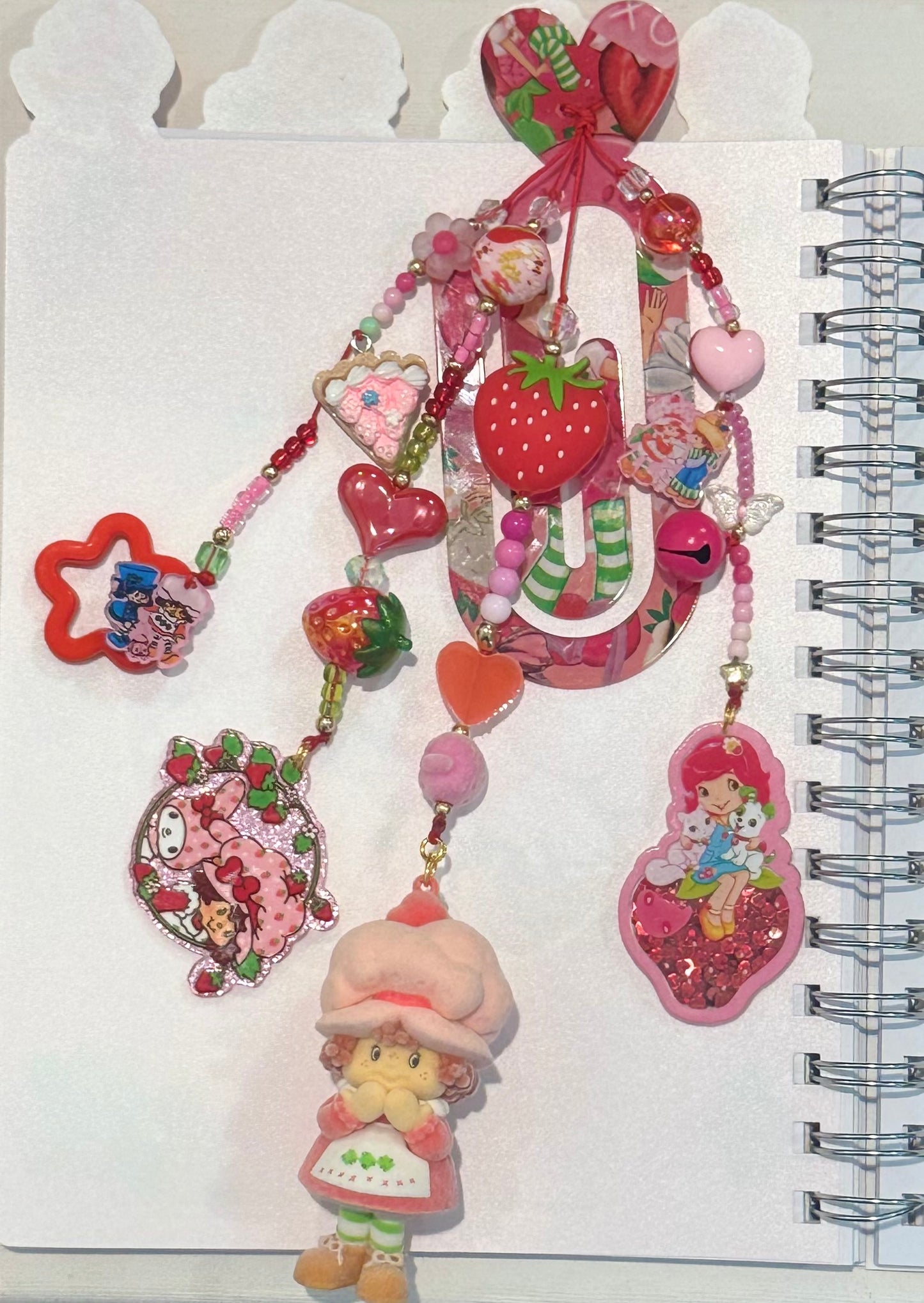 STRAWBERRY GIRL BOOKMARK CHARM & BAG CHARM