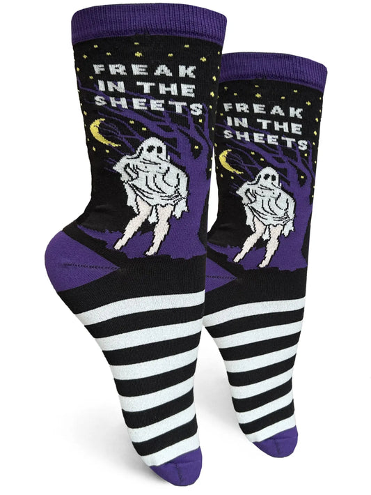 FREAK IN THE SHEETS WOMENS CREW SOCKS