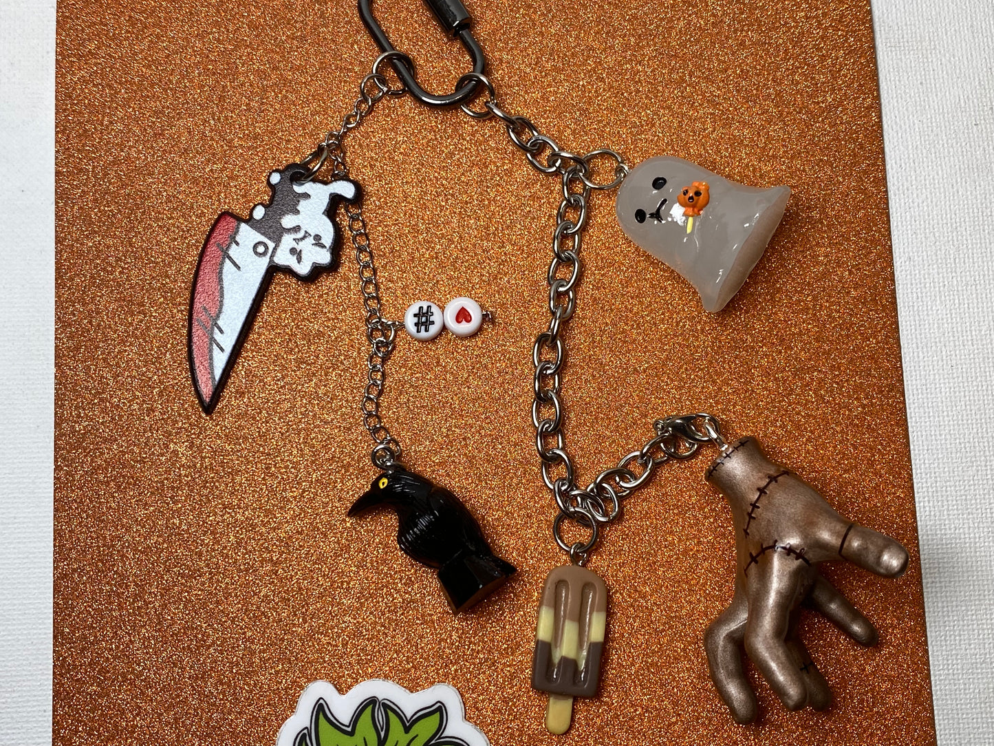THING ADAMS KEYCHAIN OR BAG CHARM WHITE KNIFE