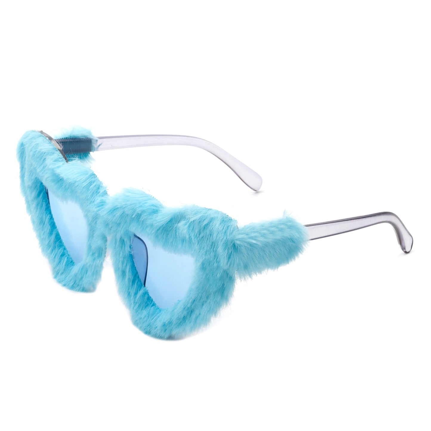 FUZZY PLUSH SUNGLASSES ASSORTED COLORS