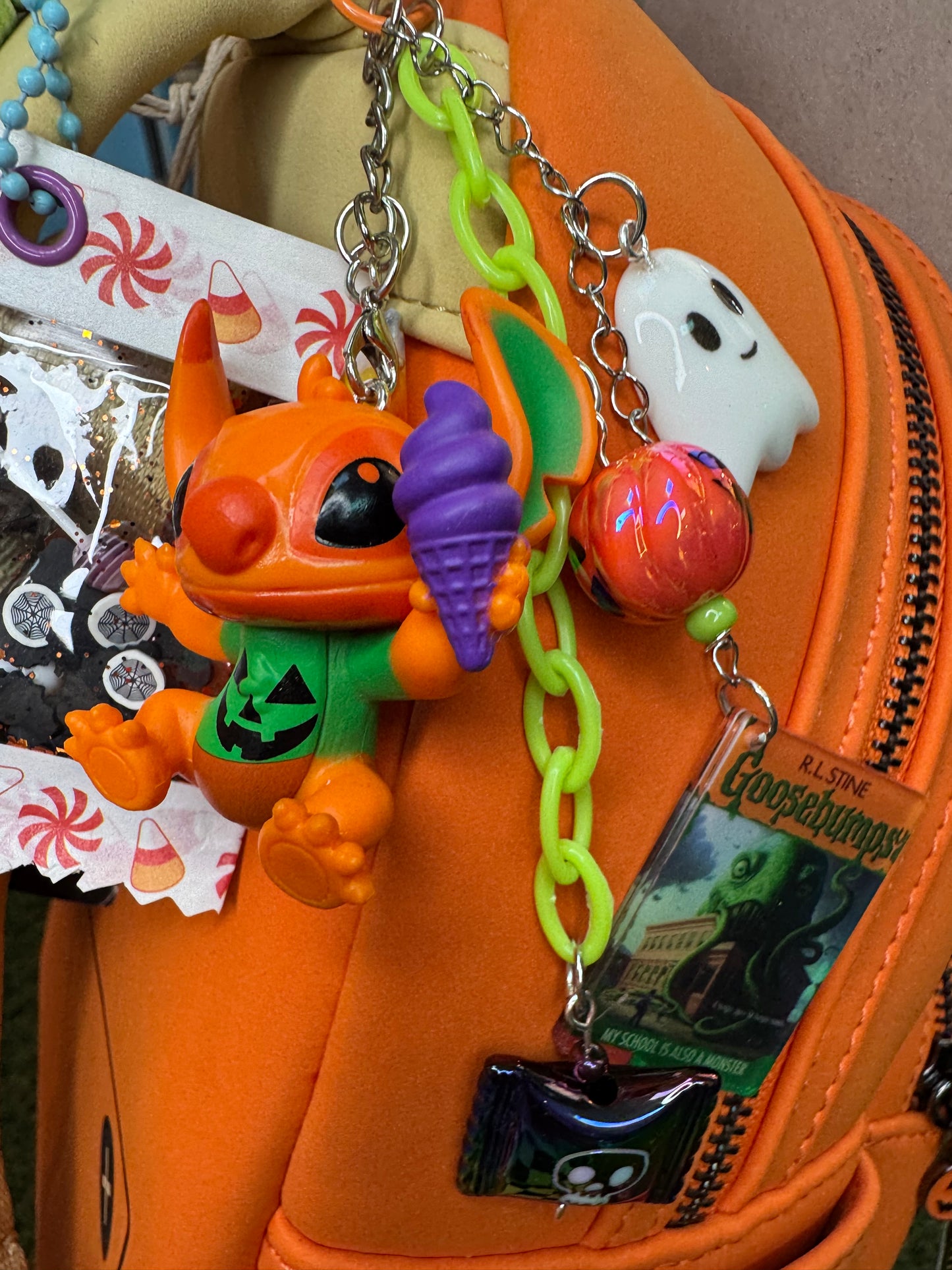 LILO & STICH ORANGE KEYCHAIN OR BAG CHARM