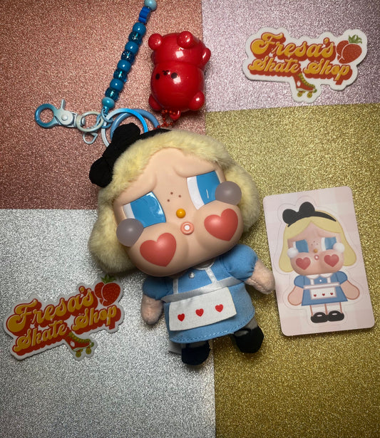KEYCHAIN/BAG CHARM CRYBABY PLUSH W/LIPGLOSS ALICE