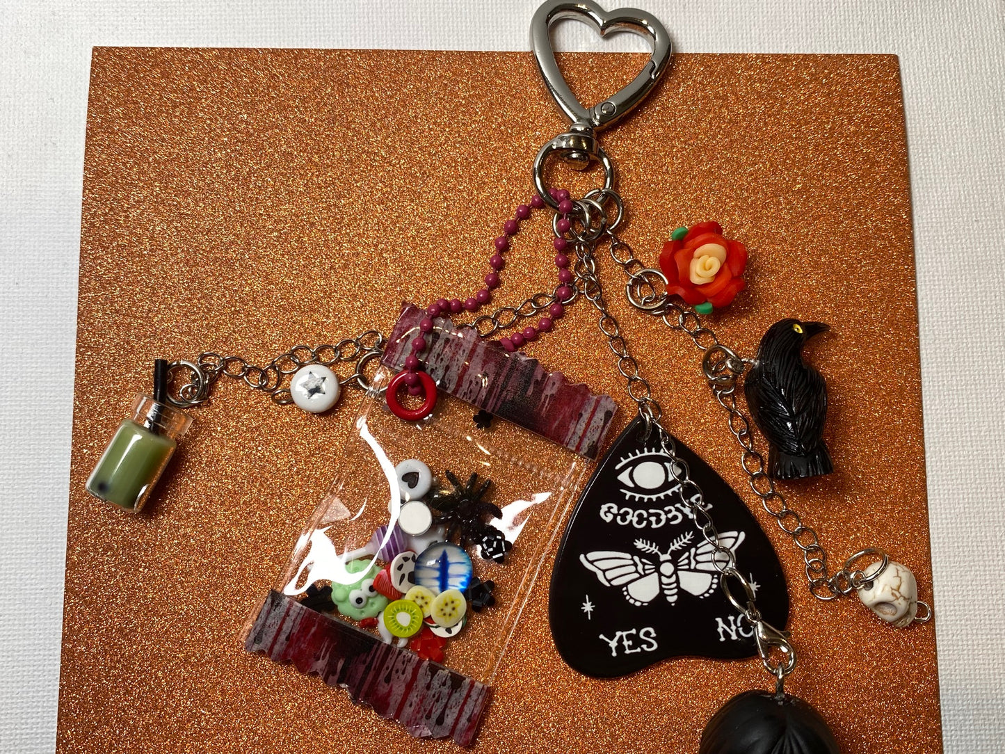 WEDNESDAY KEYCHAIN OR BAG CHARM OUIJA