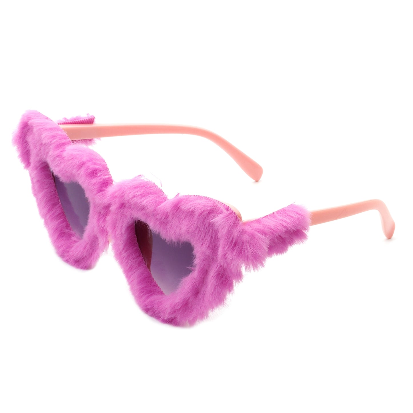 FUZZY PLUSH SUNGLASSES ASSORTED COLORS