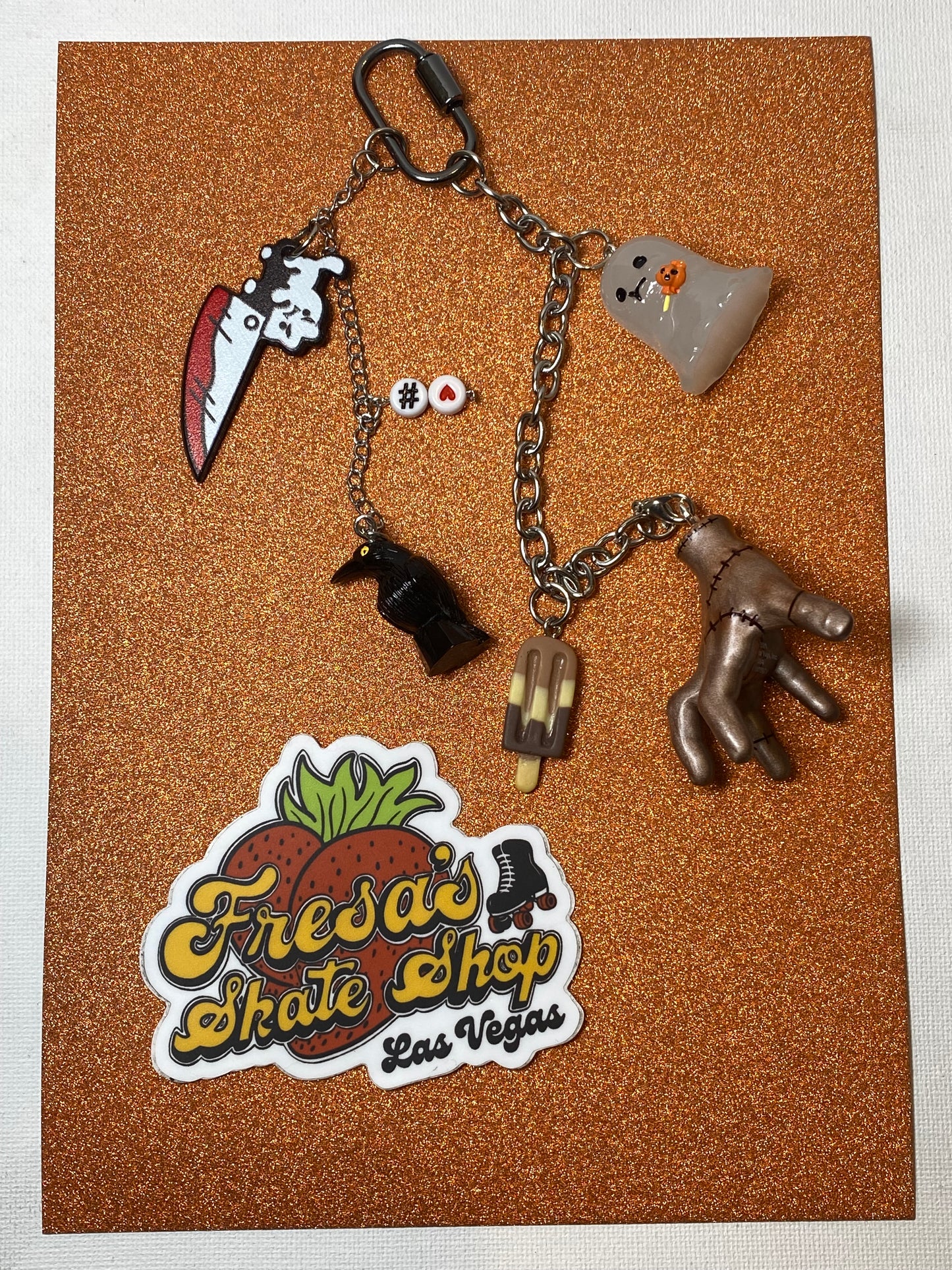 THING ADAMS KEYCHAIN OR BAG CHARM WHITE KNIFE
