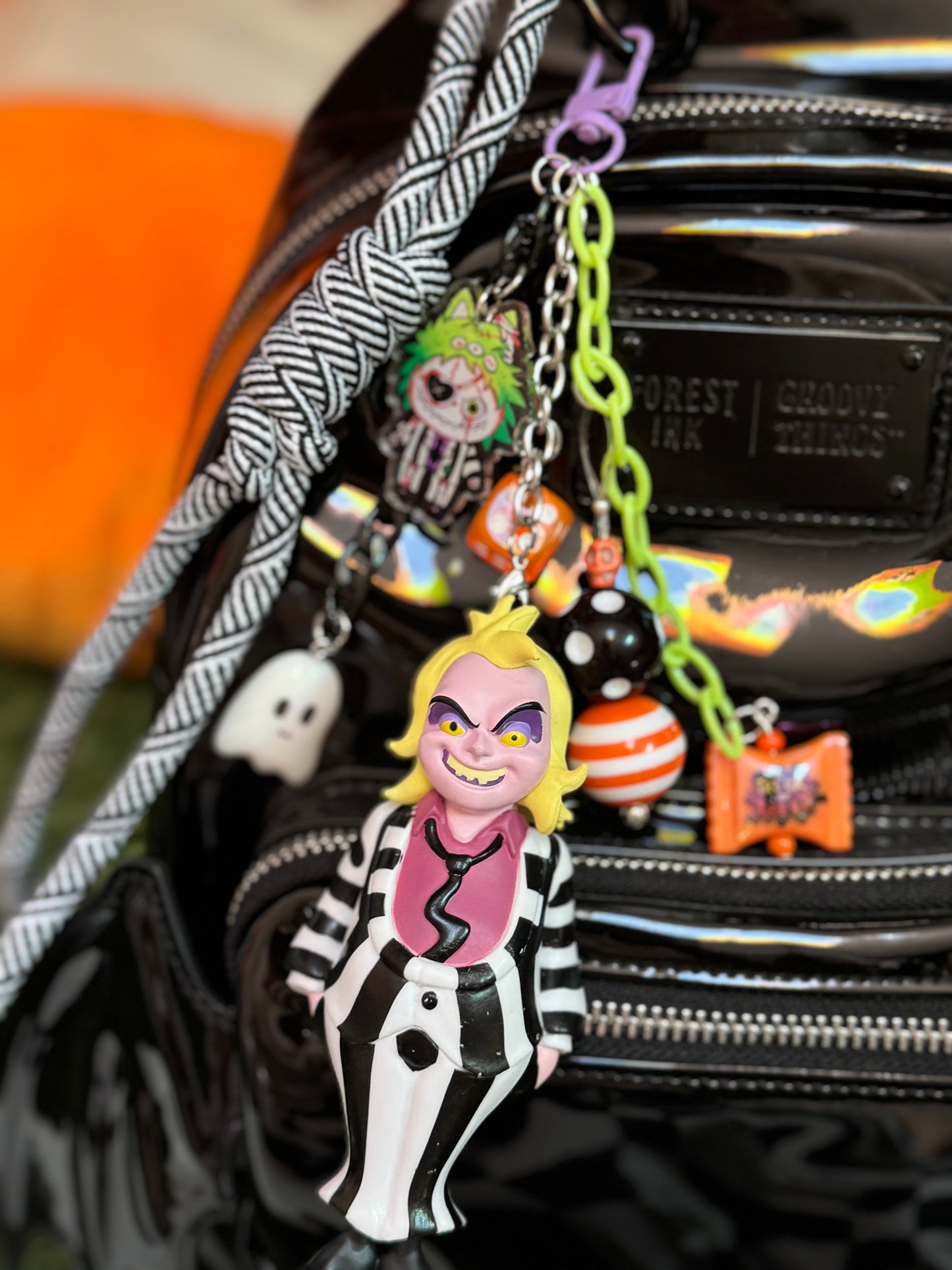 BEETLEJUICE KEYCHAIN OR BAG CHARM