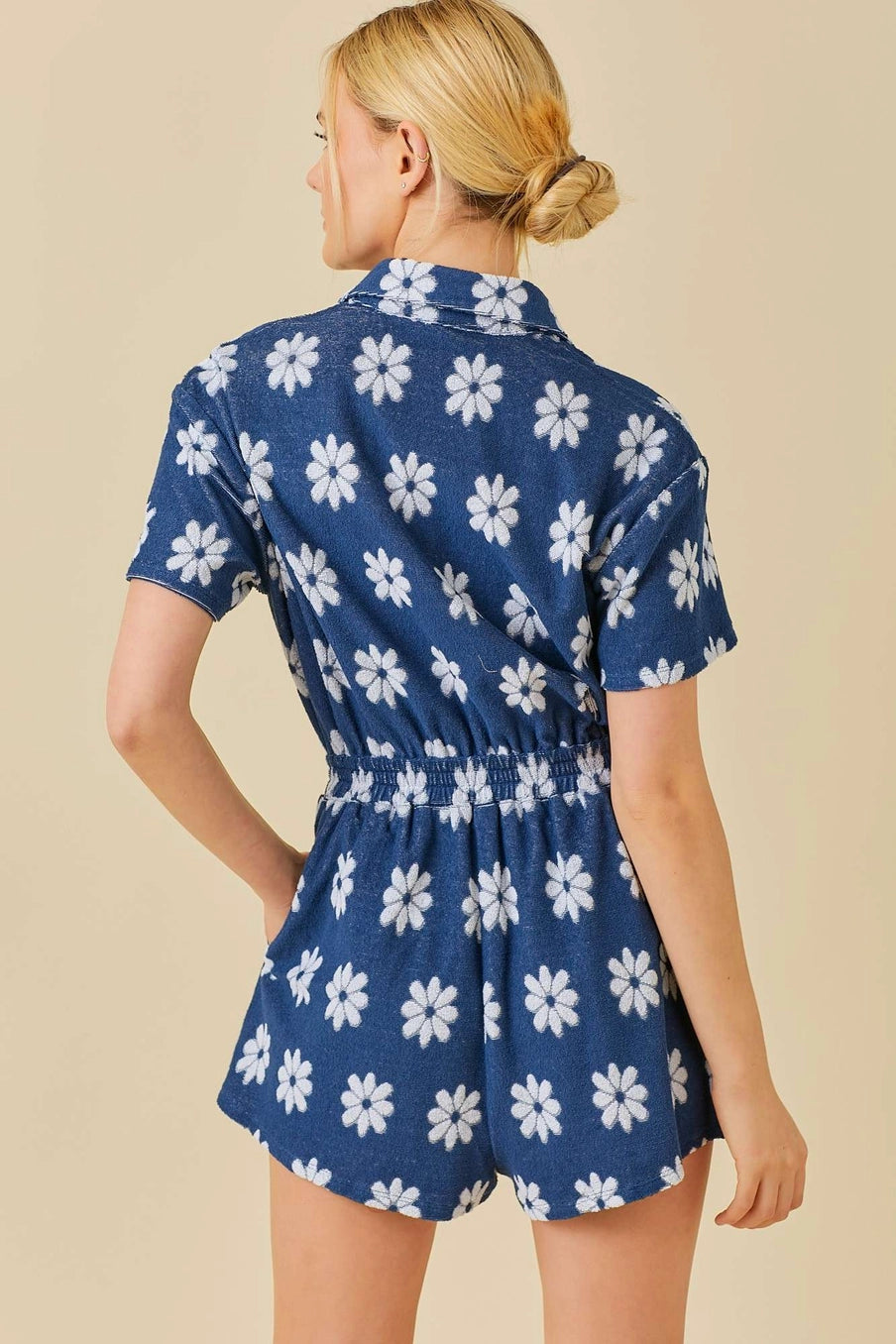 FLOWER ROMPER BLUE