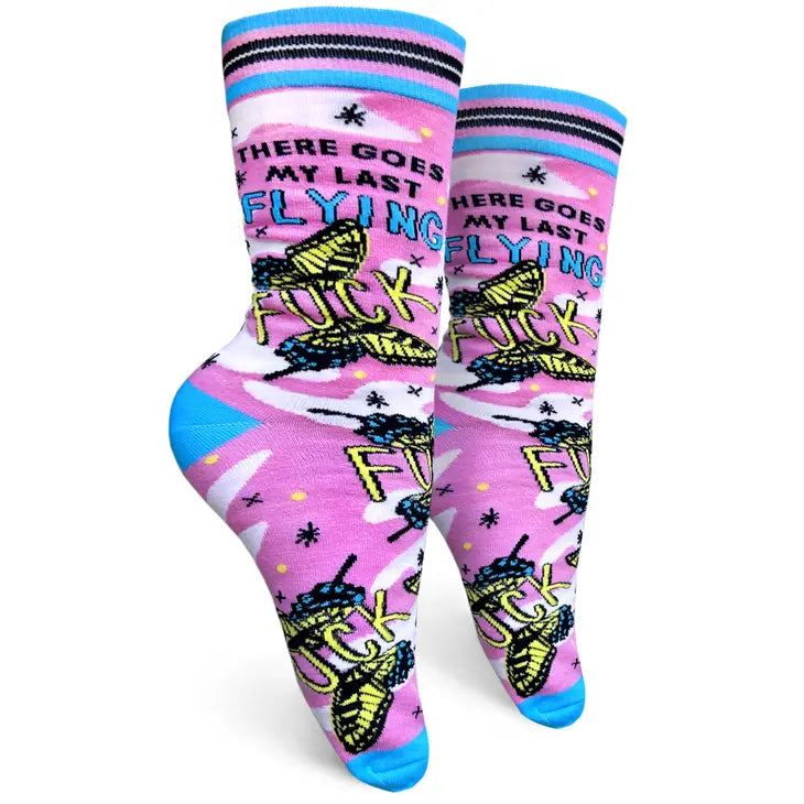THERE GOES MY LAST FLYING FUCK WOMENS CREW SOCKS