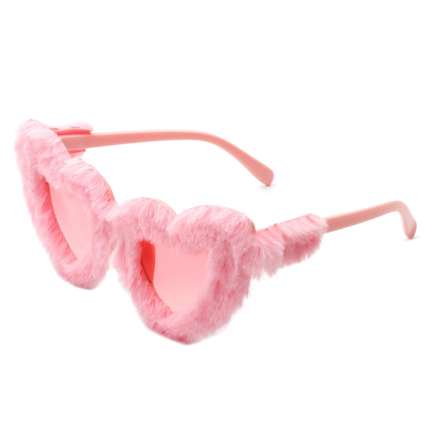 FUZZY PLUSH SUNGLASSES ASSORTED COLORS