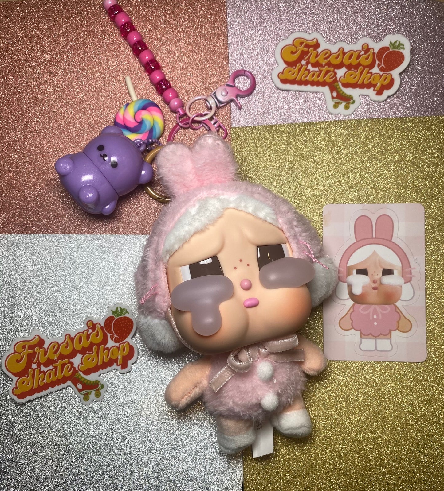 LIPGLOSS I’LL GIVE YOU ALL MY LOVE CRY BABY PLUSH BAG CHARM