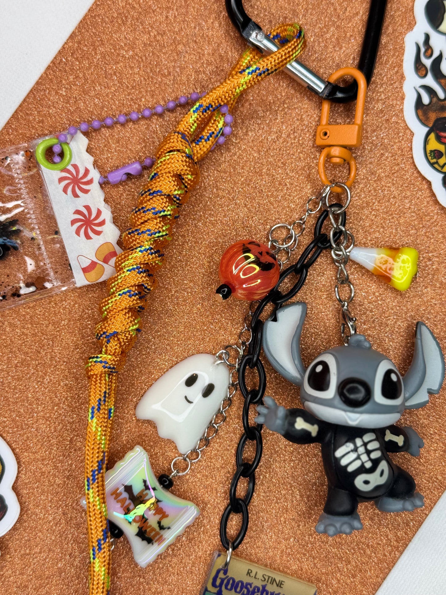 LLILO & STICH BLACK KEYCHAIN OR BAG CHARM