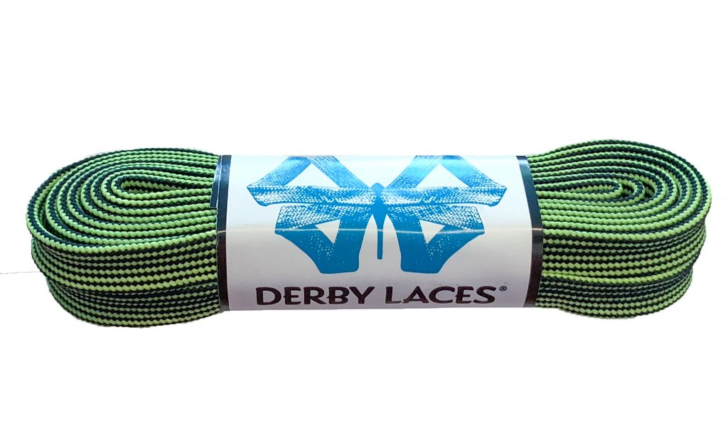 LACES-LIME GREEN & BLACK 96 INCH (244CM)