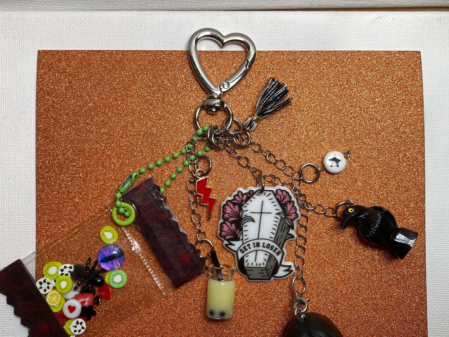 WEDNESDAY KEYCHAIN OR BAG CHARM COFFIN
