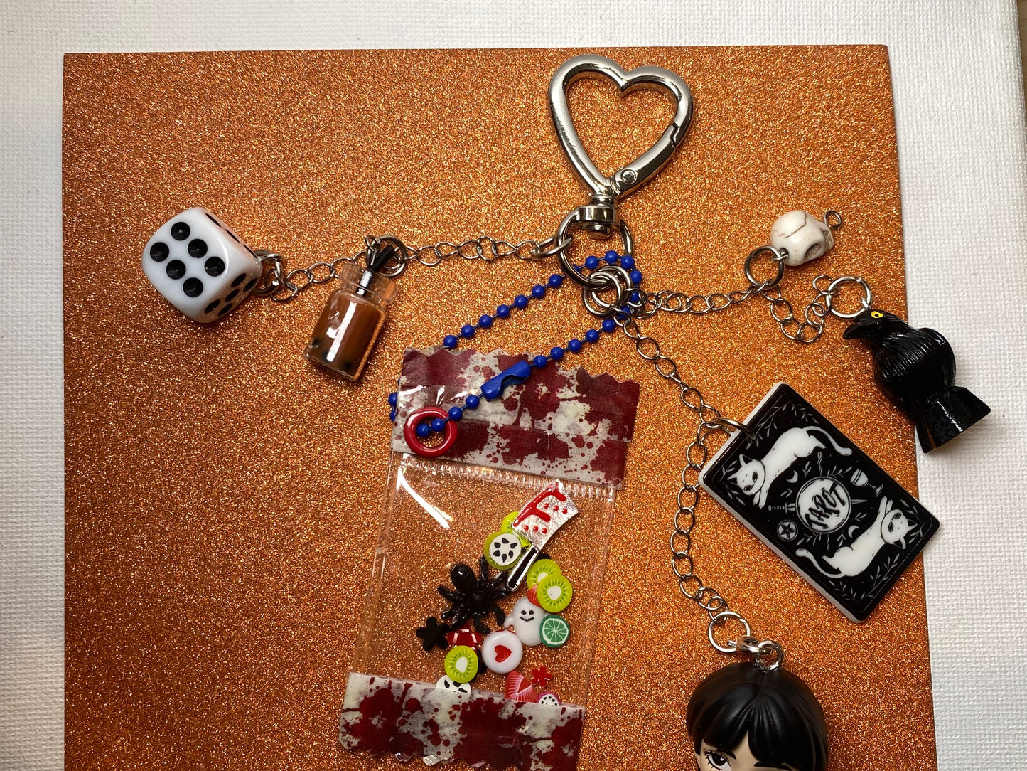 WEDNESDAY KEYCHAIN OR BAG CHARM TAROT 1