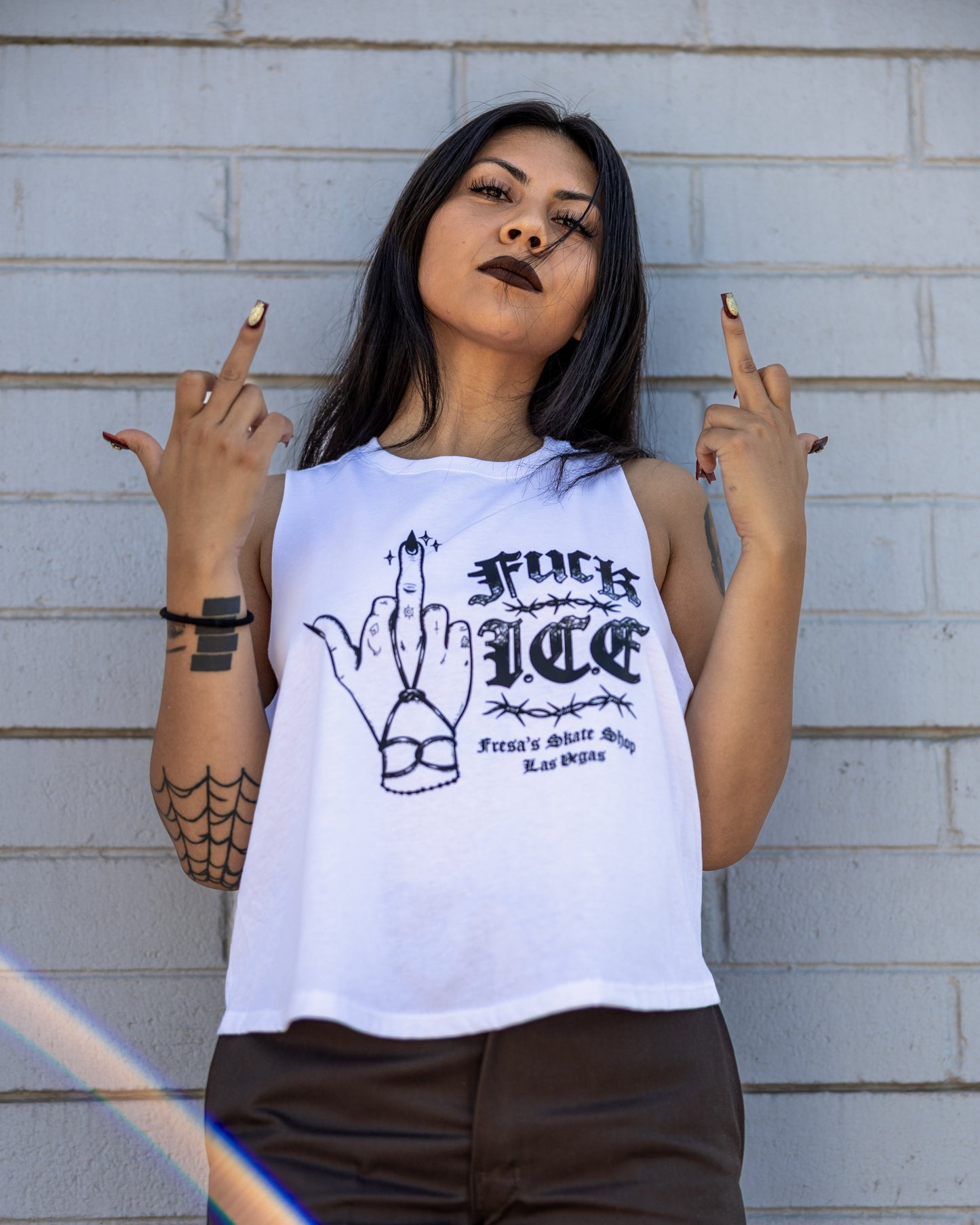 F- I.C.E SLEEVELES RACERBACK TANK