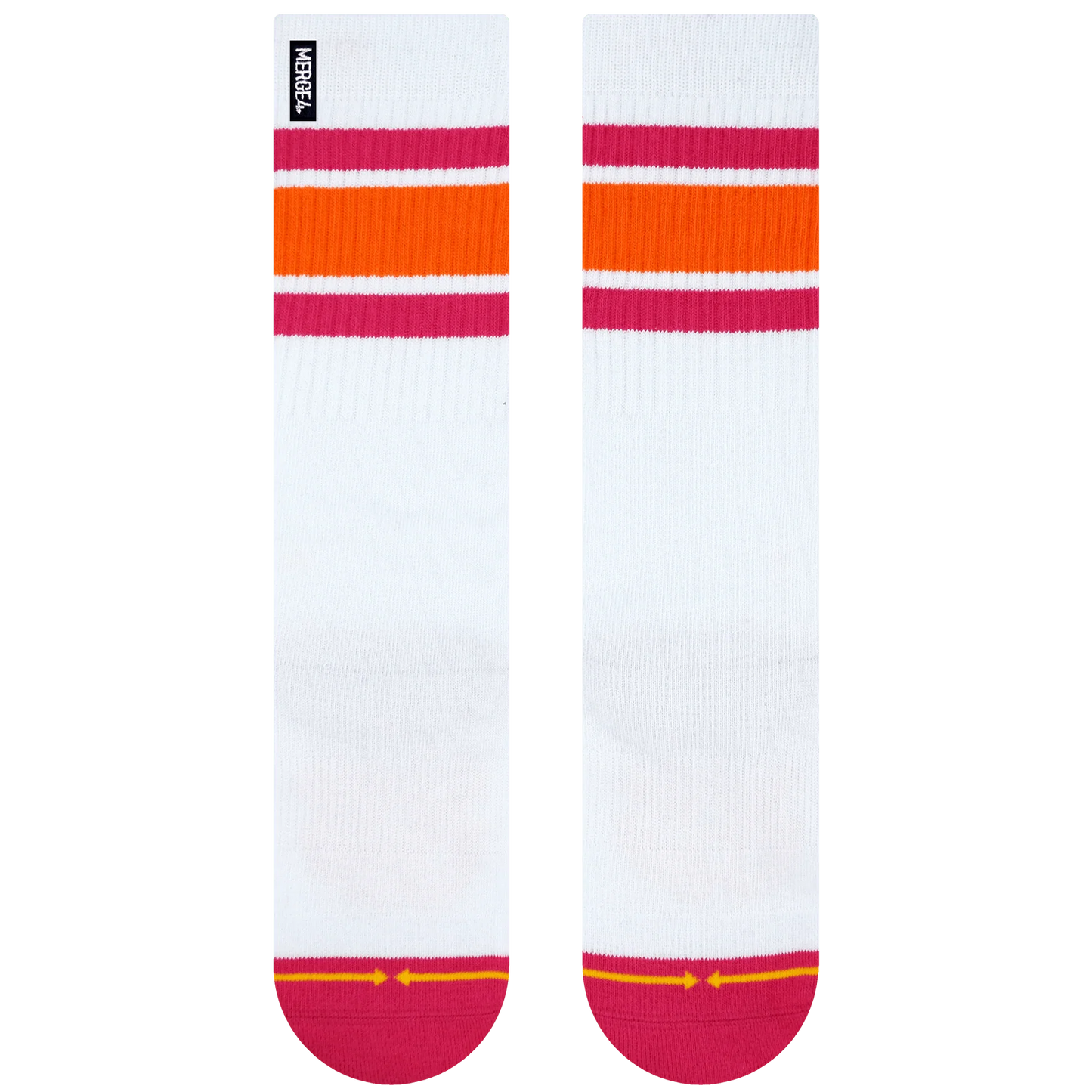 MERGE4 YOUTH HAVENT PINK/ORANGE CREW SOCKS