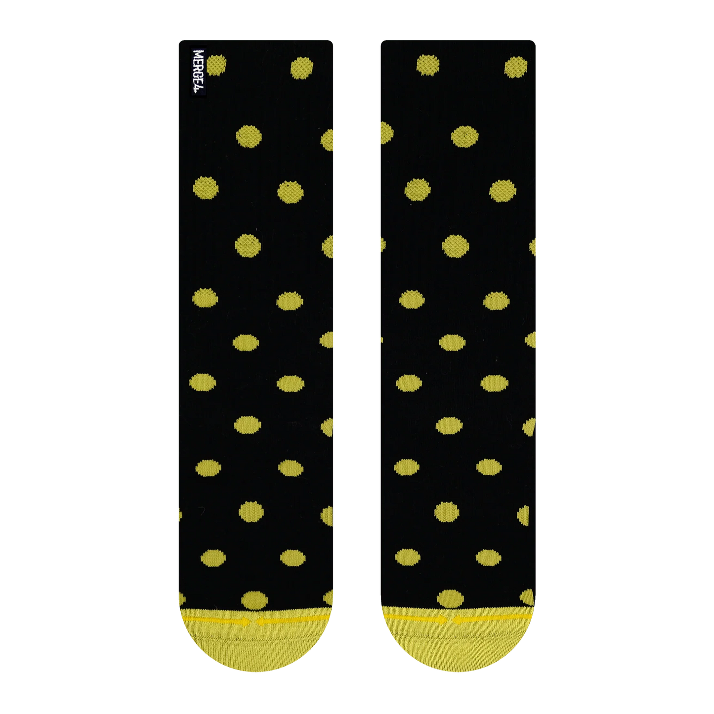 SPIDEY BAMBOO BLACK/GOLD POLKA DOTS CREW SOCKS