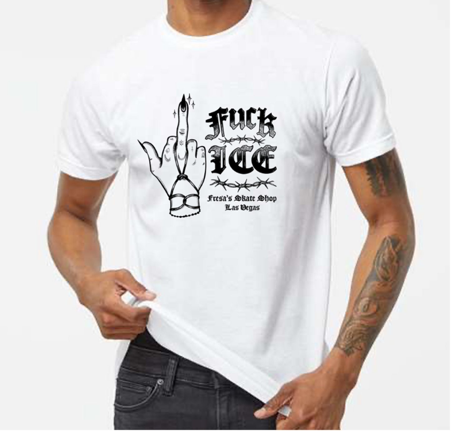 FUCK I.C.E TSHIRT WHITE