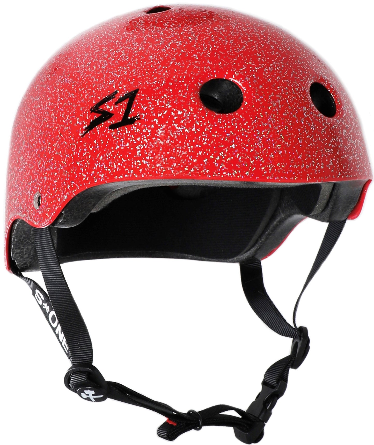 S1 LIFER HELMET-RED GLOSS GLITTER