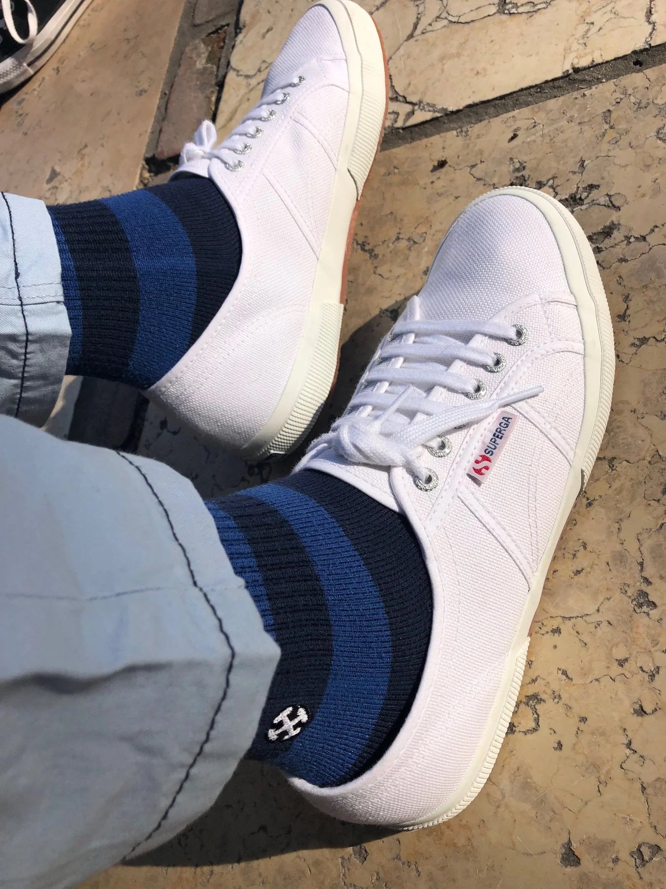 SPIDEY MIDNIGHT STRIPE BAMBOO CREW SOCKS