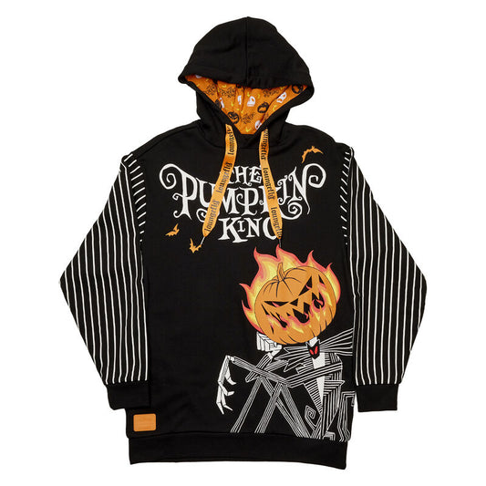 LOUNGEFLY NIGHTMARE BEFORE CHRISTMAS PUMPKIN HOODIE BLACK