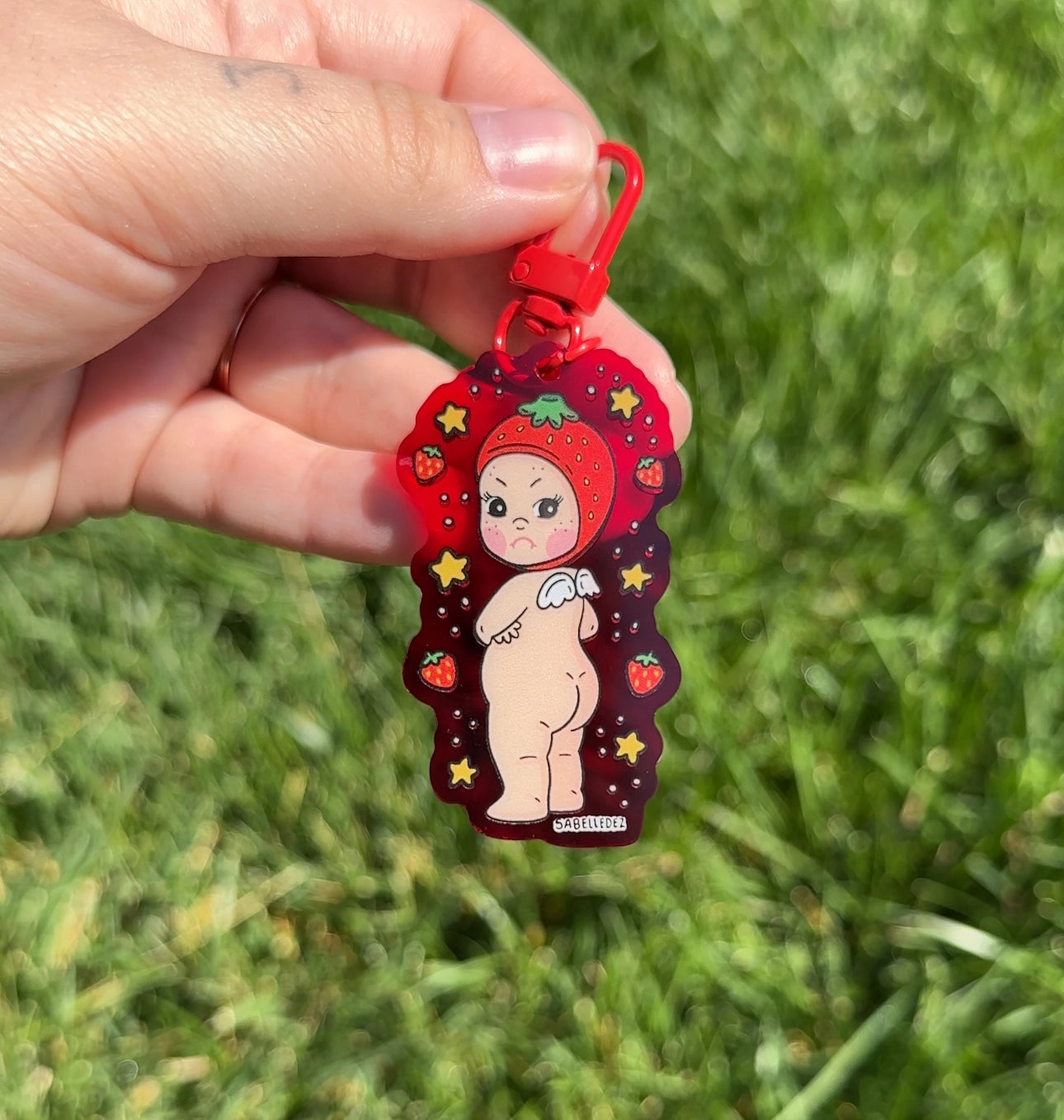 SONNY ANGEL STRAWBERRY KEYCHAIN *FINAL SALE*