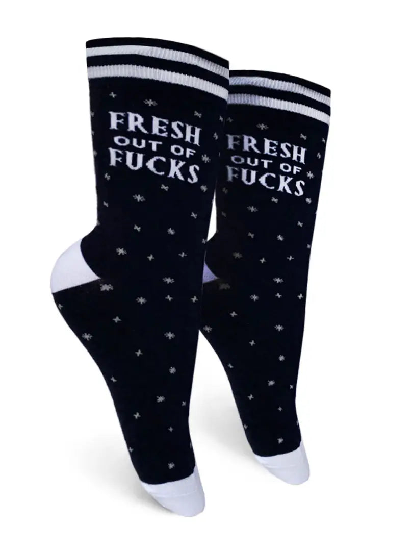 FRESH OUT OF FUCKS WOMENS CREW SOCKS