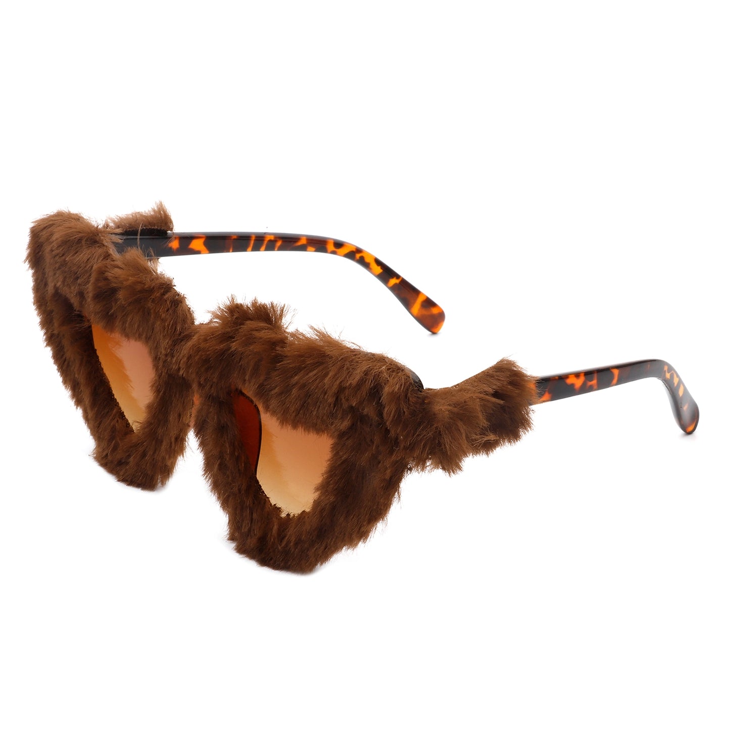 FUZZY PLUSH SUNGLASSES ASSORTED COLORS