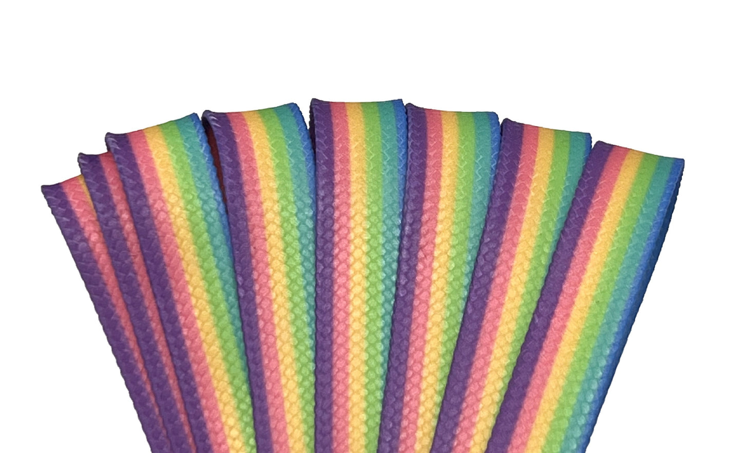 DERBY LACES-PASTEL RAINBOW PINK, PURPLE 96 INCH (244CM)