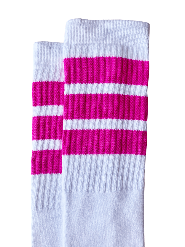 22-INCH KNEE HIGH SOCKS-HOT PINK