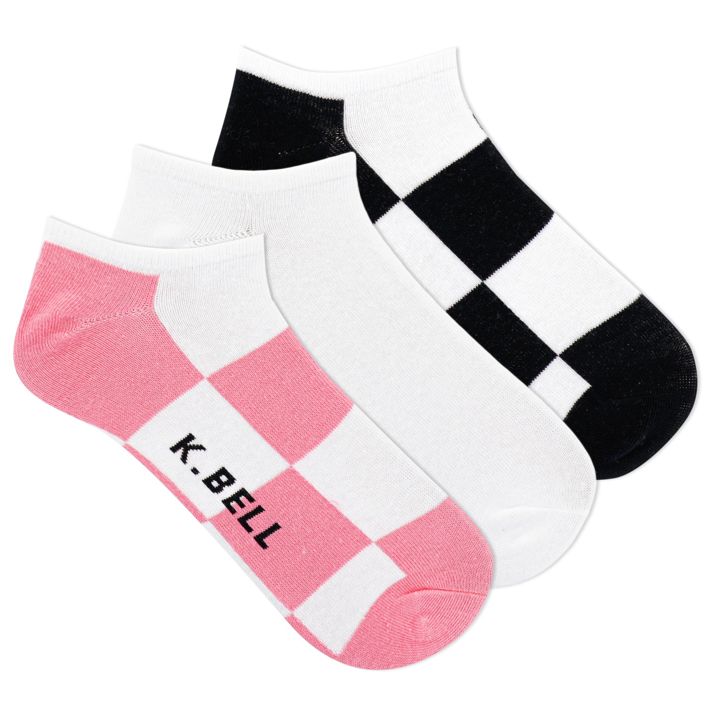 CHECKER ANKLE WOMENS SOCKS (3PK)