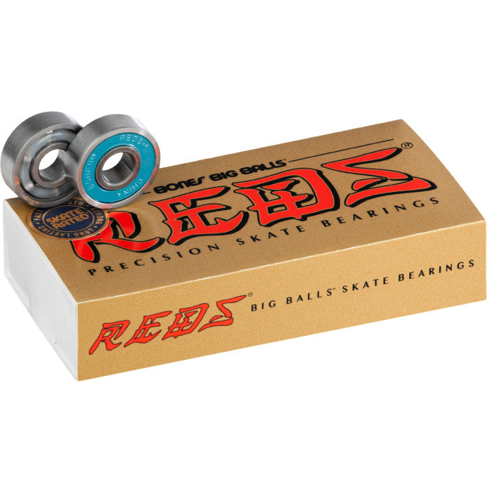 BONES BIG BALLS REDS BEARINGS 8MM (16PK)