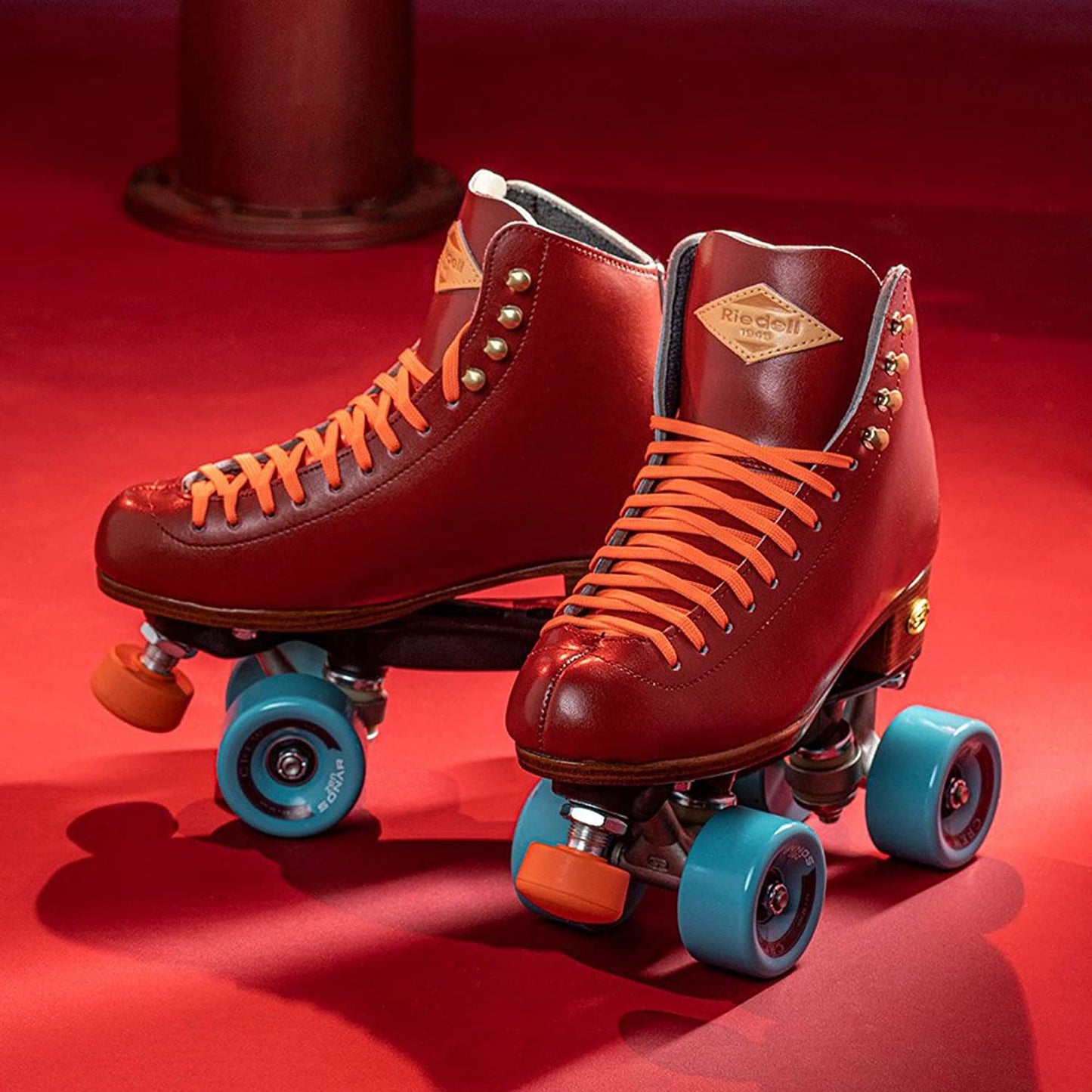 RIEDELL CREW ROLLER SKATE-CRIMSON