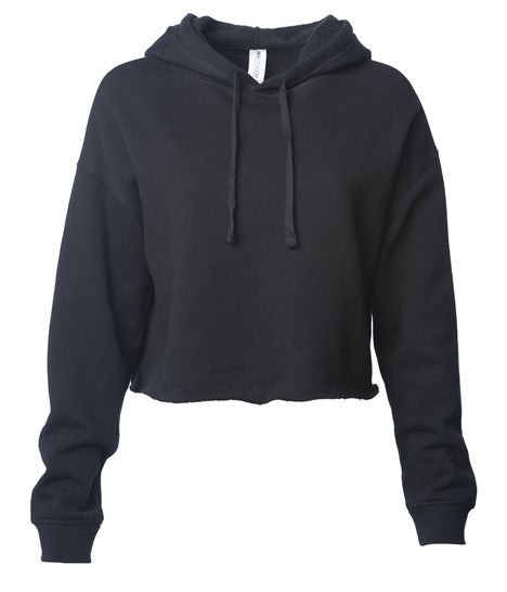 FRESA'S CROPPED PULLOVER HOODIE BLACK