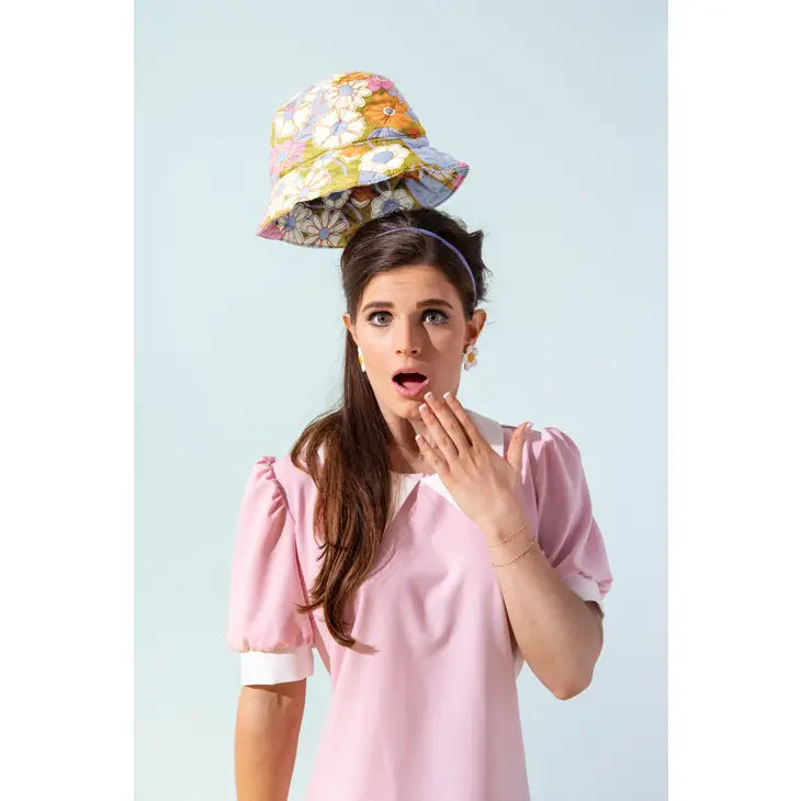 PUFFY DAISY BUCKET HAT 70's INSPIRED
