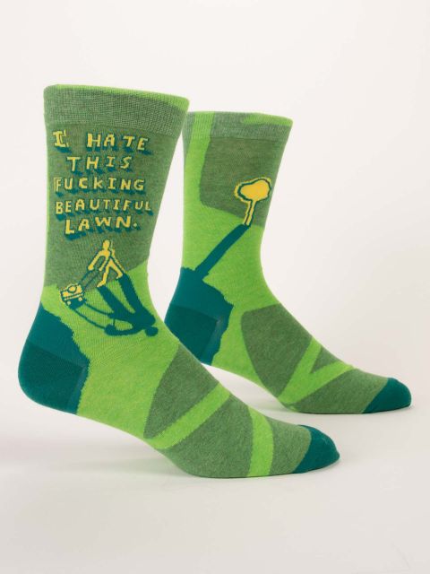 I HATE THIS FUCKING BEAUTIFUL LAWN MEN CREW SOCKS *