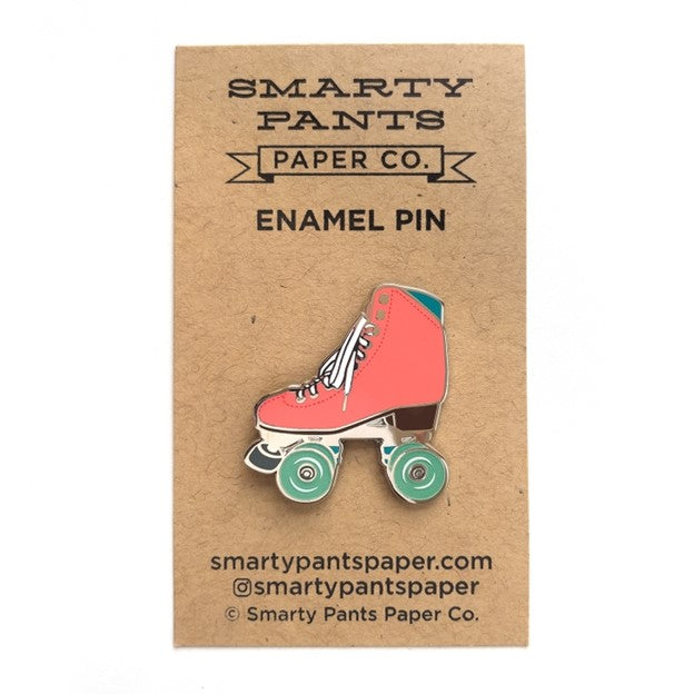 ROLLER SKATE PIN RED