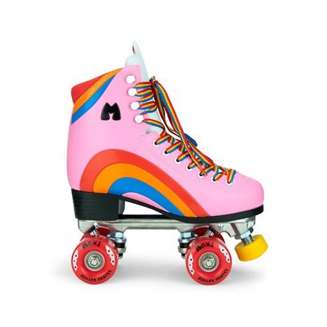 Come to Fresa's Roller Skate shop in Las Vegas and get your Moxi skates Rainbow Raider Pink. These Pink Moxi Skate Rainbow Raider are ready for outdoor skating. Cruise around Las Vegas Art District or come and skate in our indoor skate ramp. Fresa's Roller Skate Shop the one skate shop in Las Vegas. We build custome shoe roller skate, roller Skate Classes and Roller Blade classes.