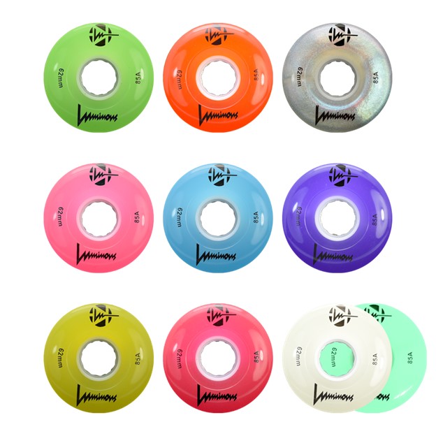 LUMINOUS LIGHT UP OUTDOOR 85A WHEELS (8-PACK)