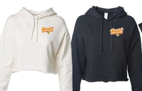 FRESA'S CROPPED PULLOVER HOODIE RETRO-BLACK