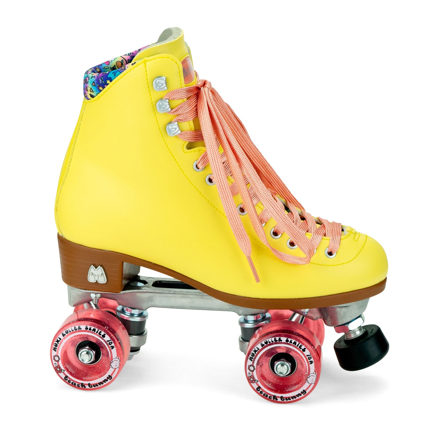 Come to Fresa's Roller Skate shop in Las Vegas and get your Moxi skates Beach Bunny. These Yellow/Lemon Moxi Skate Beach Bunny are ready for outdoor skating. Cruise around Las Vegas Art District or come and skate in our indoor skate ramp. Fresa's Roller Skate Shop the one skate shop in Las Vegas. We build custome shoe roller skate, roller Skate Classes and Roller Blade classes.