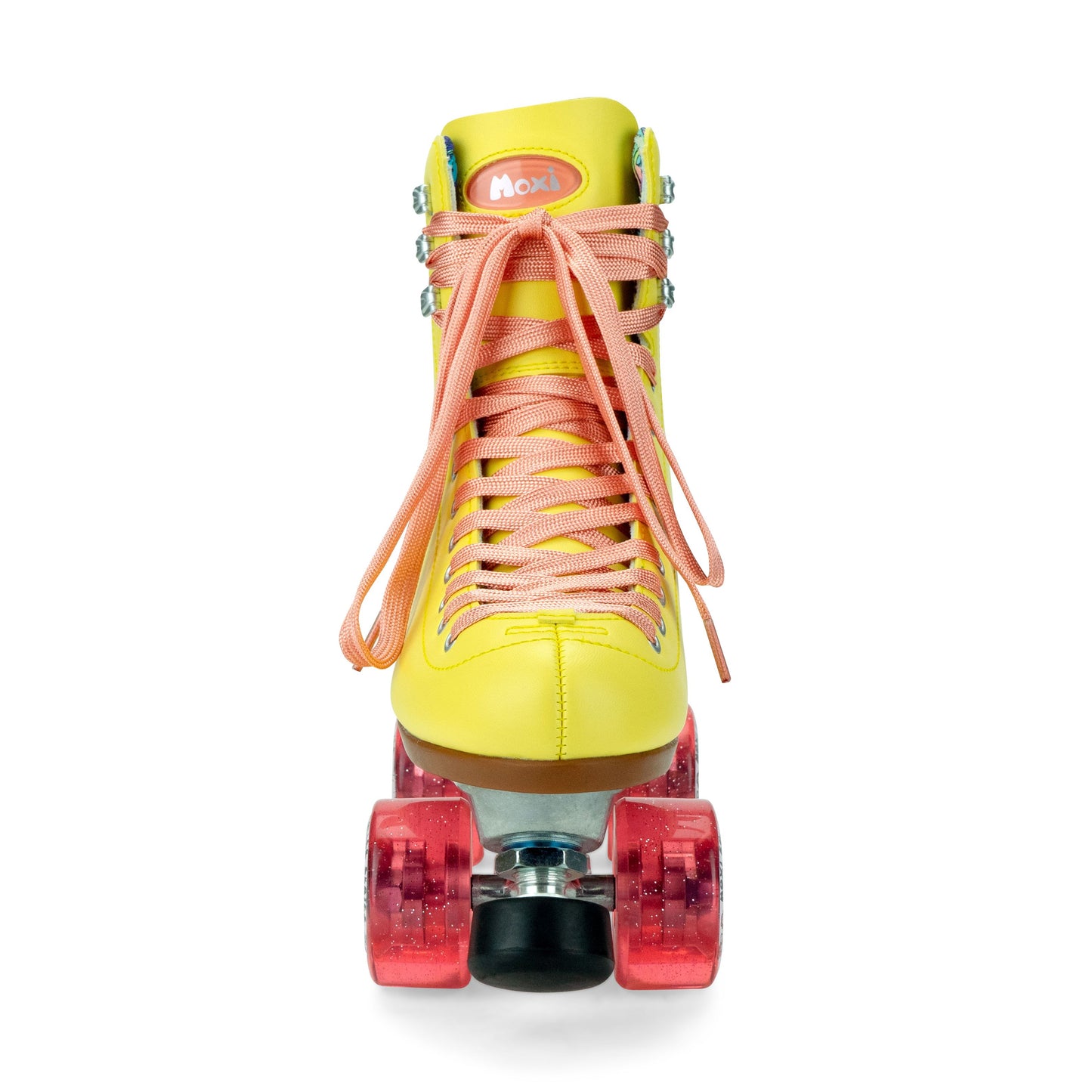 Come to Fresa's Roller Skate shop in Las Vegas and get your Moxi skates Beach Bunny. These Yellow/Lemon Moxi Skate Beach Bunny are ready for outdoor skating. Cruise around Las Vegas Art District or come and skate in our indoor skate ramp. Fresa's Roller Skate Shop the one skate shop in Las Vegas. We build custome shoe roller skate, roller Skate Classes and Roller Blade classes.