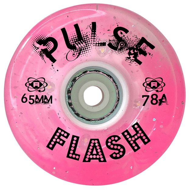 PULSE FLASH/LIGHT UP GLITTER OUTDOOR WHEELS (8-PACK)PINK