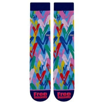 HEARTS ARE CONNECTED CREW SOCK