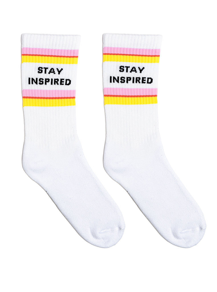 STAY INSPIRED CREW SOCKS