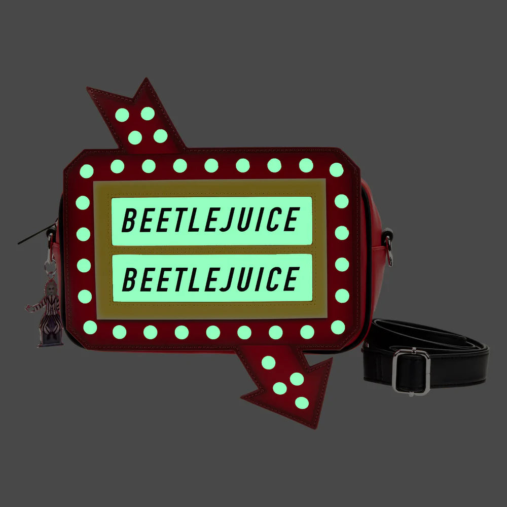 Loungefly Beetlejuice Graveyard Sign Crossbody Bag. Are you in Las Vegas? stop by our store and check out all our Spooky, Horror Loungefly collection. You can also shop online and pick up at our store.
